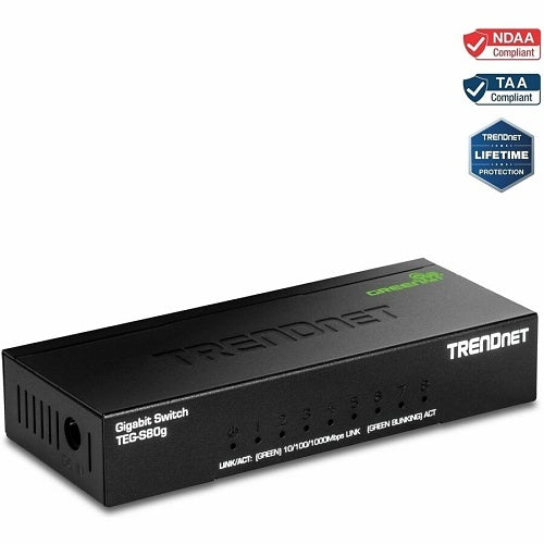 TRENDnet TEG-S80g 8-port Gigabit GREENnet mini switch